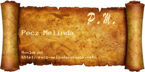 Pecz Melinda névjegykártya