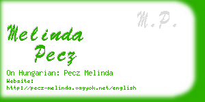 melinda pecz business card